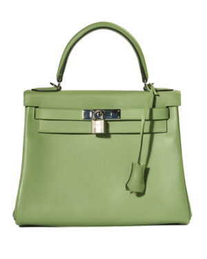 Hermès Sac Kelly 28 Vert Criquet Evercolor