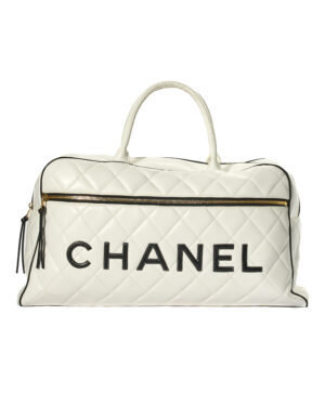 Chanel Duffle Bag Large Trapuntata Bianco