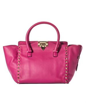 Valentino Rockstud Shopper Small Fucsia