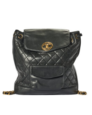 Chanel Zaino Vintage Medium Trapuntato Nero