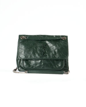 Saint Laurent Niki Medium Pelle Vintage Verde