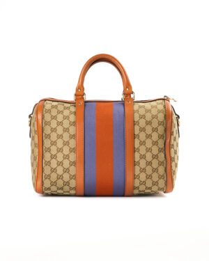 Gucci Boston Medium Web GG Supreme Arancione