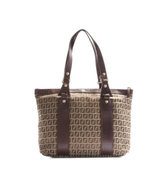 Fendi Shopper Square FF Logomania Marrone