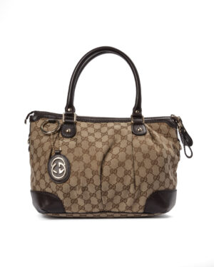 Gucci Shopper Square Medium GG Supreme Marrone