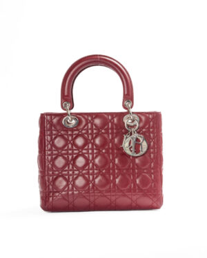 Dior Lady Medium Vintage Cannage Bordeuax