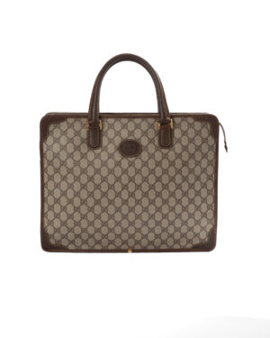 Gucci Tote Square Vintage Medium GG Supreme Marrone