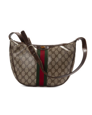 Gucci Tracolla Hobo Web GG Supreme Marrone