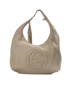 Gucci Soho Hobo Medium Granulata Panna