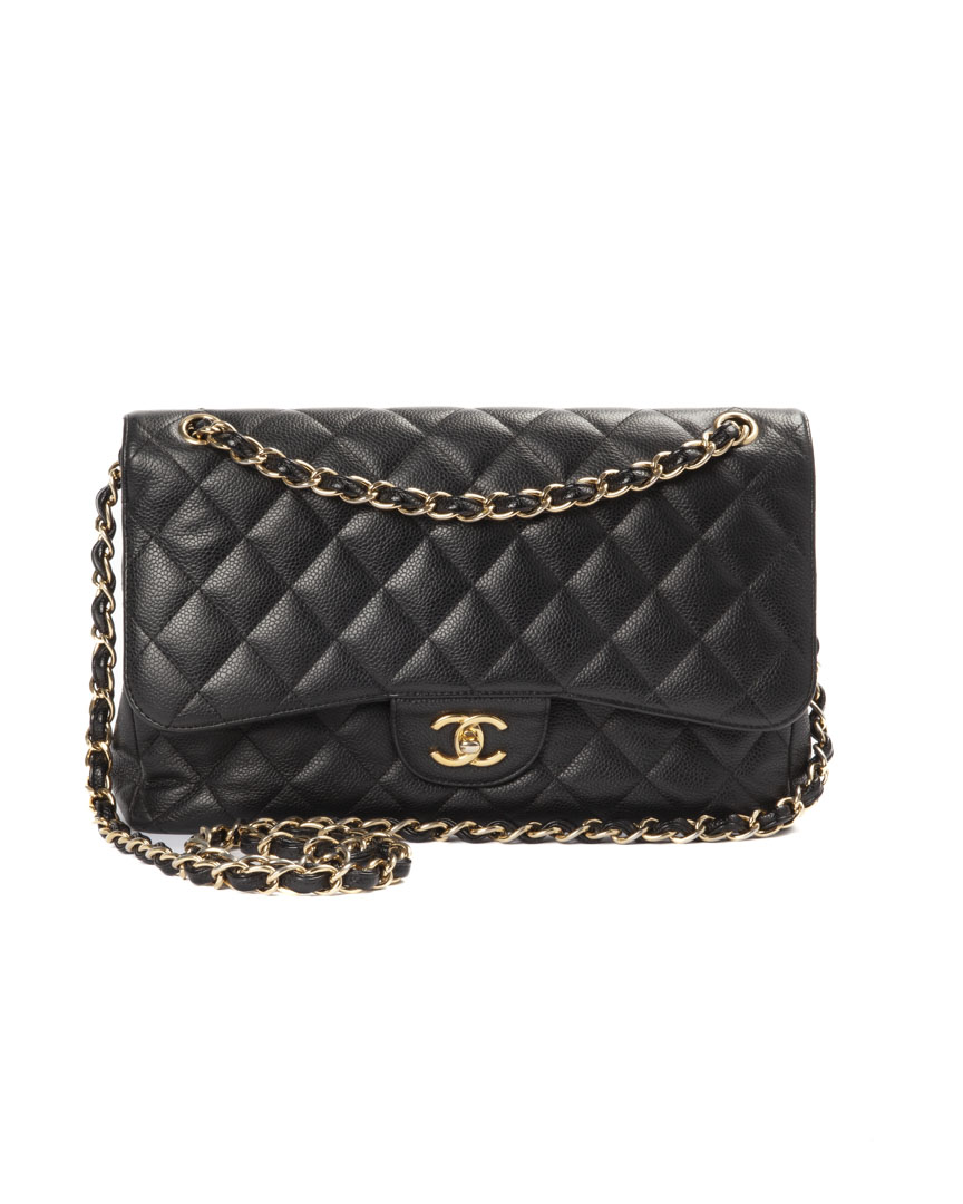 Chanel Jumbo Timeless Double Flap Caviar Nero