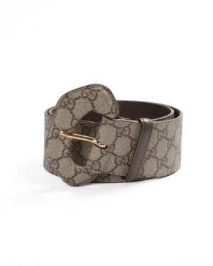 Gucci Cinturone GG Supreme Marrone