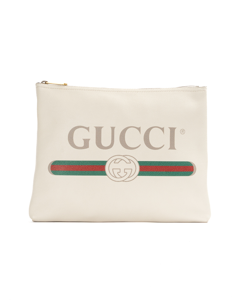 Gucci Pochette Logo Medium Bianca