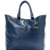 Prada Shopper Vertical Medium Blu