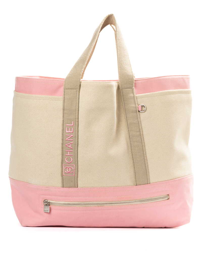 Chanel Tote Sport Line Large Canvas Rosa