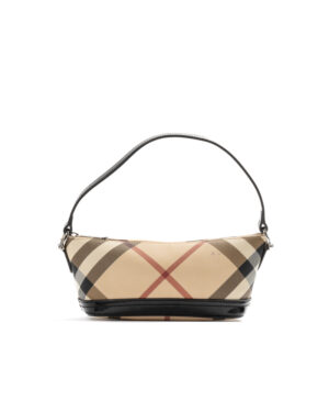 Burberry Pochette Small Check Vernice Nera