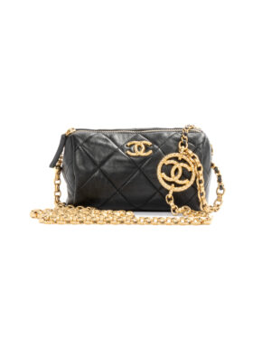 Chanel Bowling Mini CC Trapuntata Nera