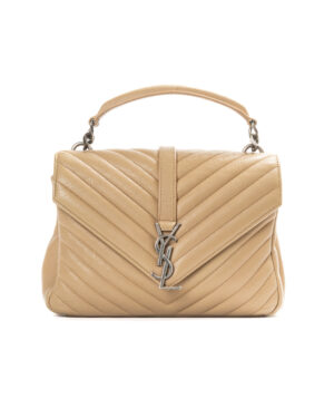 Saint Laurent College Medium Trapuntata Beige