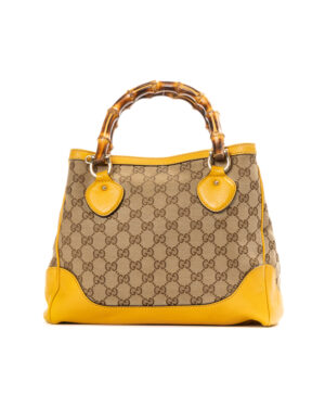 Gucci Diana Bamboo Medium Vintage GG Supreme Gialla