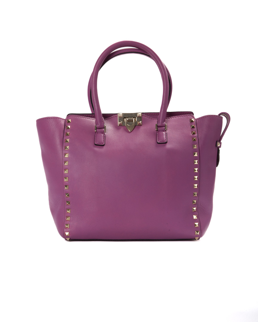 Valentino Rockstud Shopper Medium Viola