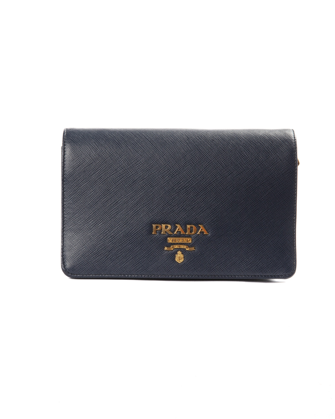 Prada Pochette Wallet Small Saffiano Blu