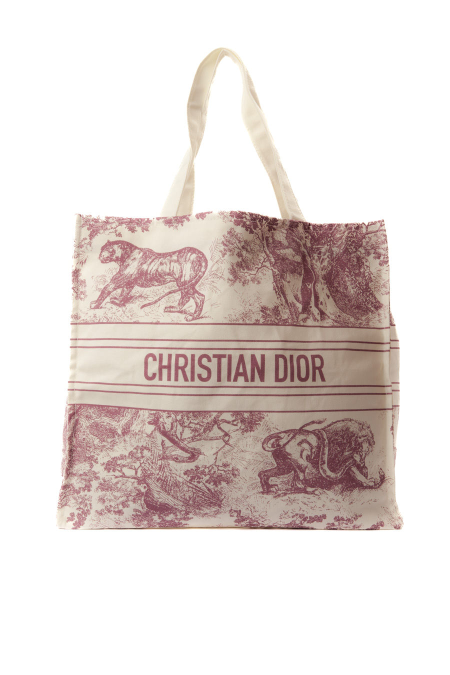 Dior Tote Toile De Jouy Tela Bordeaux