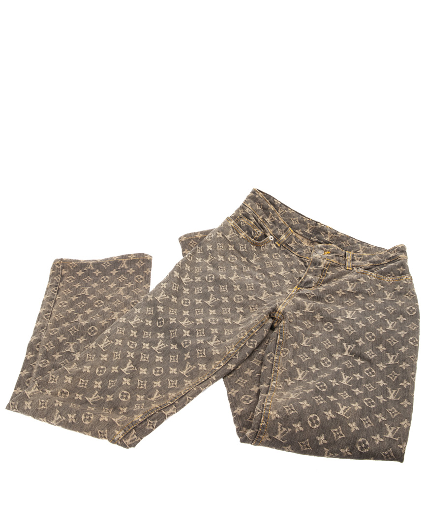 Louis Vuitton Jeans Dritti Monogram Sabbiato Marrone
