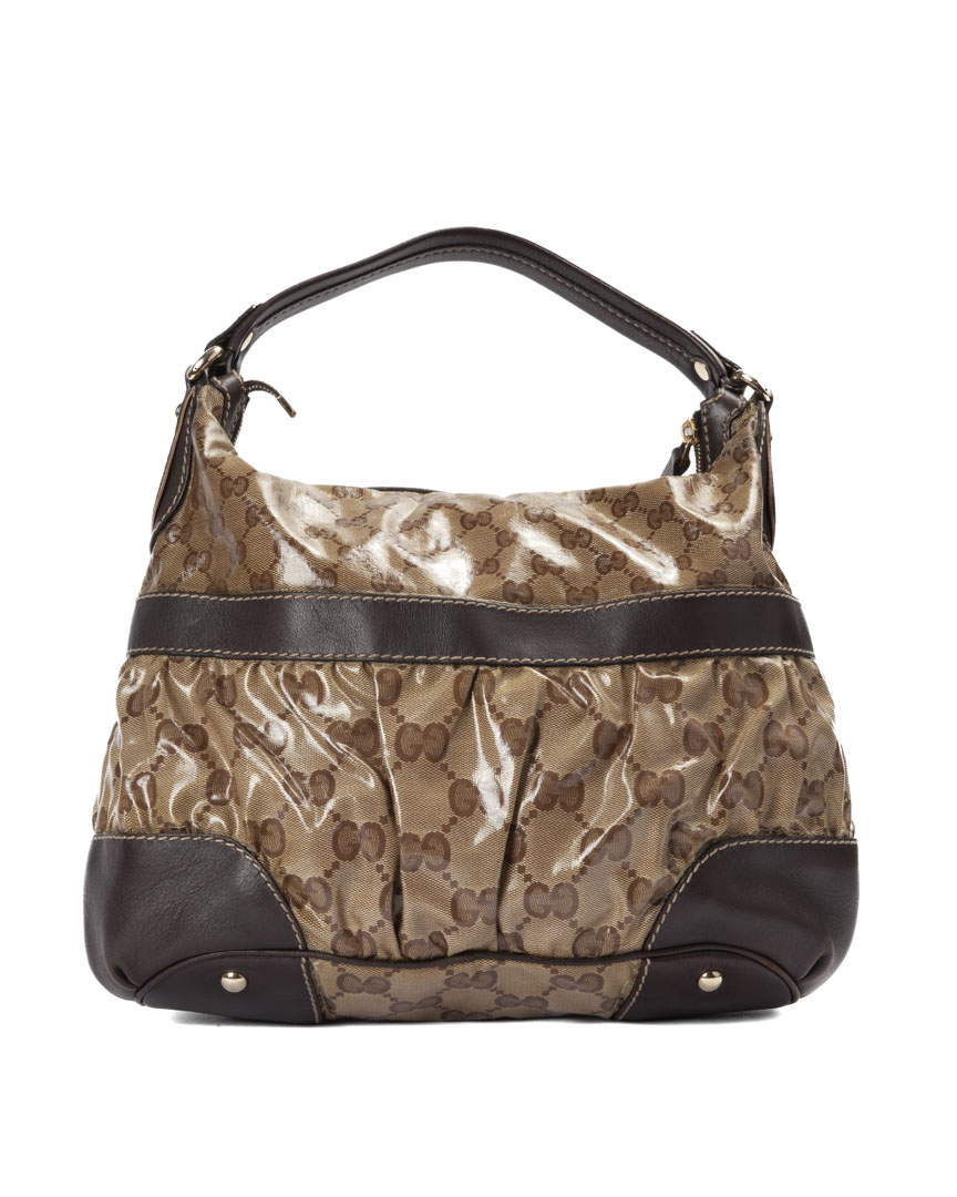 Gucci Sottospalla Hobo Medium GG Crystal Marrone