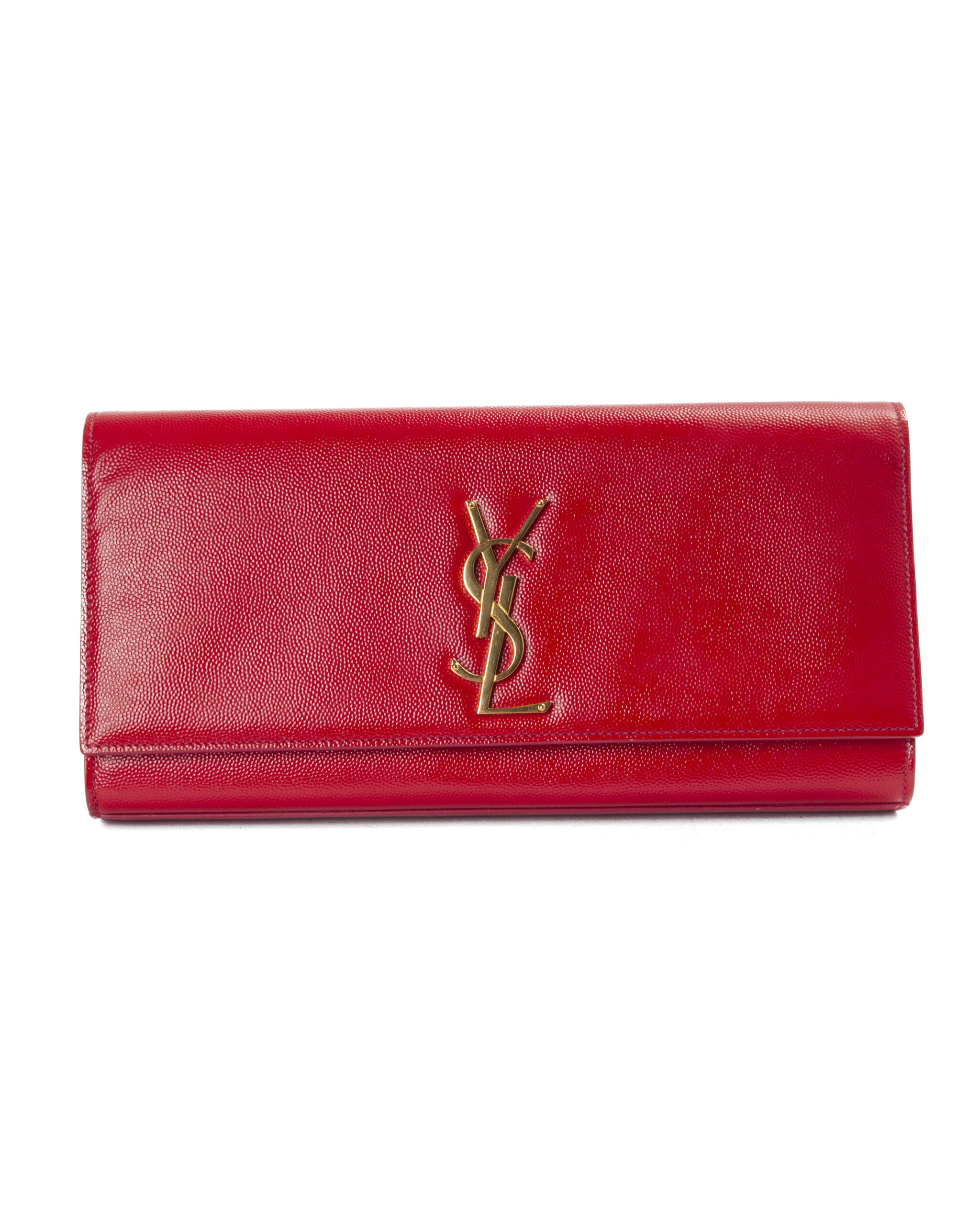 Saint Laurent Pochette Kate Medium Granulata Fucsia
