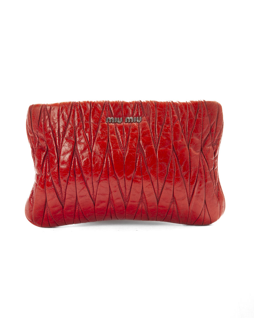 Miu Miu Pochette Small Groffata Rossa