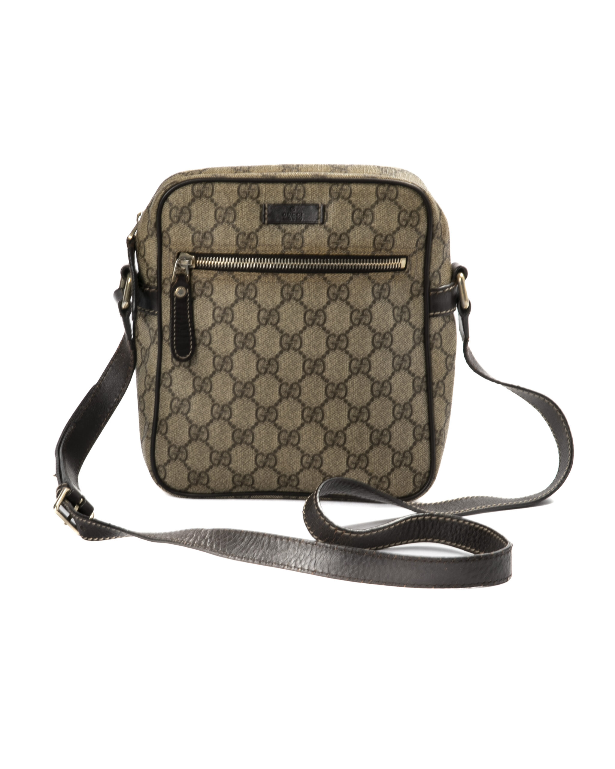 Gucci Tracolla Man Small GG Supreme Marrone