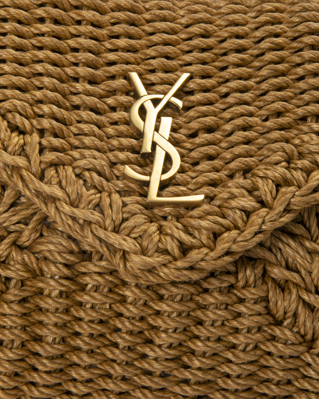 Alternative view of Saint Laurent Cassandre Envelope Mini Rafia Beige