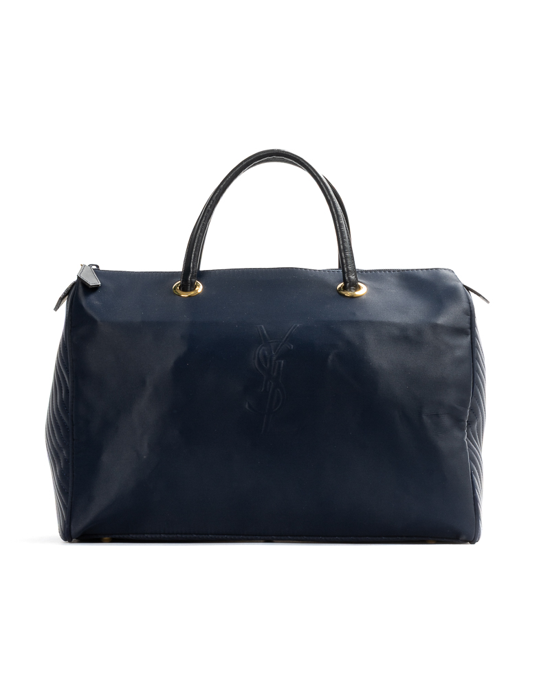 Yves Saint Laurent Boston Vintage Large Nylon Blu
