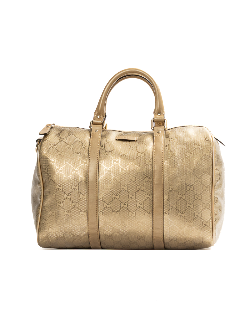 Gucci Boston Medium Crystal GG Supreme Oro