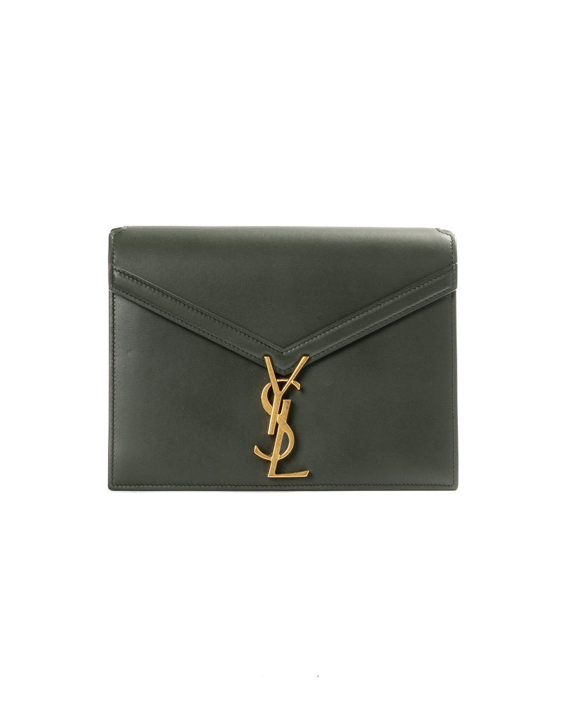 Saint Laurent Cassandre Chain Small Box Verde