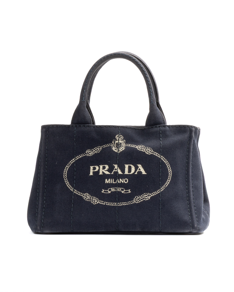 Prada Canapa Bag Small Denim Blu