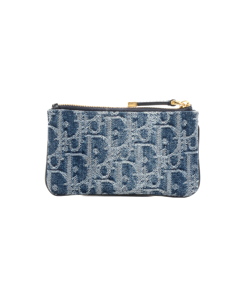 Dior Portachiavi Mytre Denim Oblique Blu