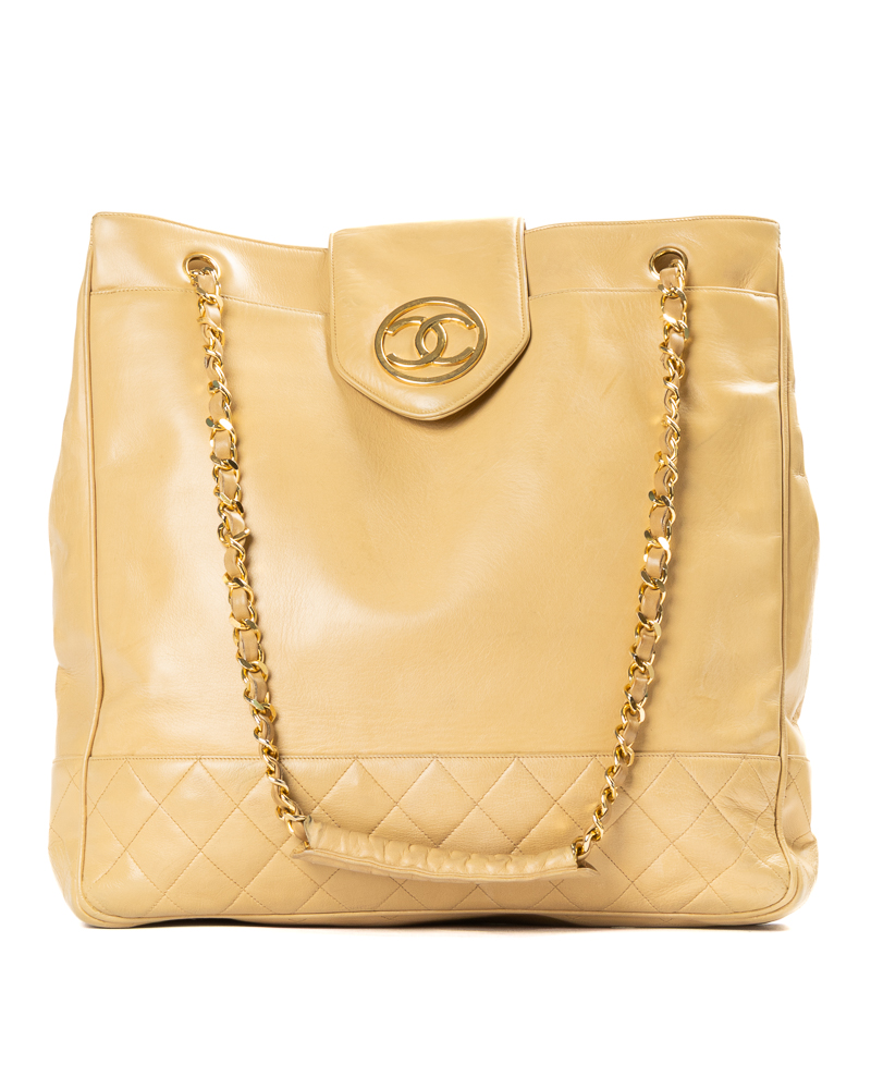 Chanel Tote CC Vintage Trapuntata Beige