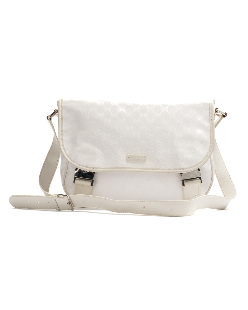 Gucci Messanger Medium GG Crystal Bianco