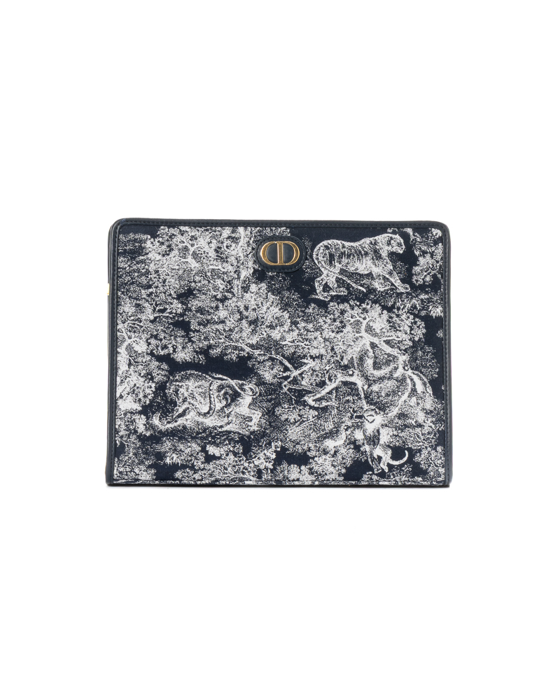 Dior Pochette Dea 30 Montaigne Toile Blu