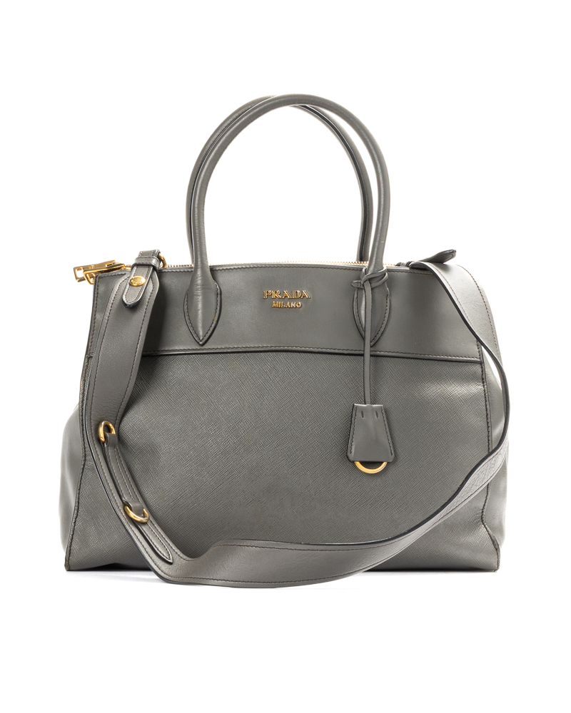 Prada Esplanade Medium Saffiano Grigia