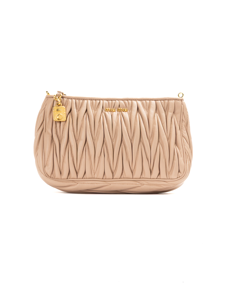 Miu Miu Pochette Small Groffata Cipria