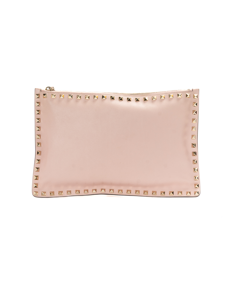 Valentino Clutch Rockstud Small Rosa