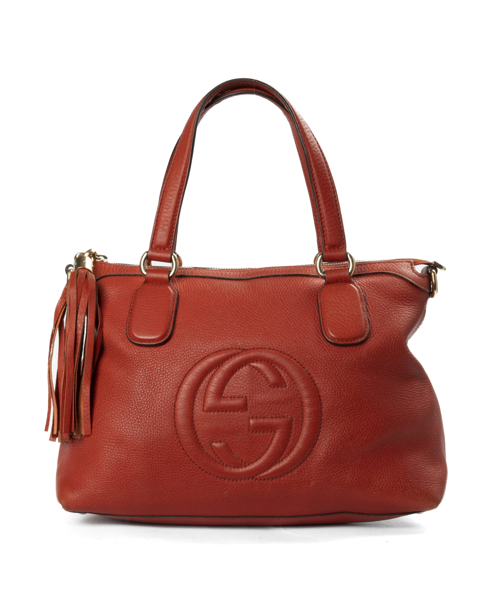 Gucci Shopper Soho Martellata Arancione