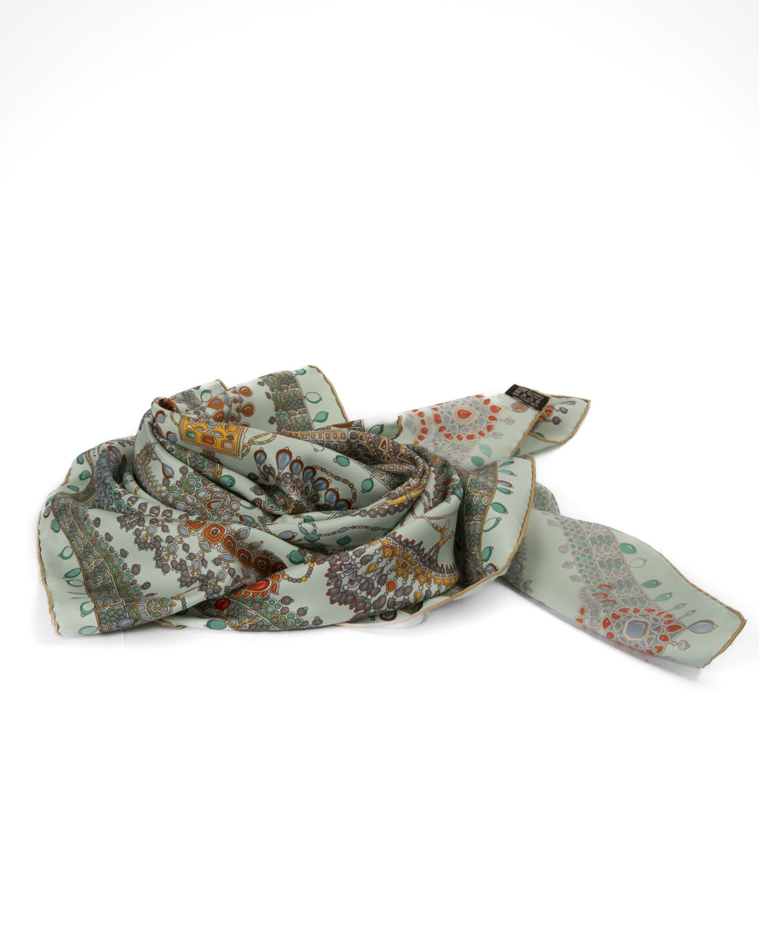 Hermès Foulard "Parures Des Maharajas" Menta
