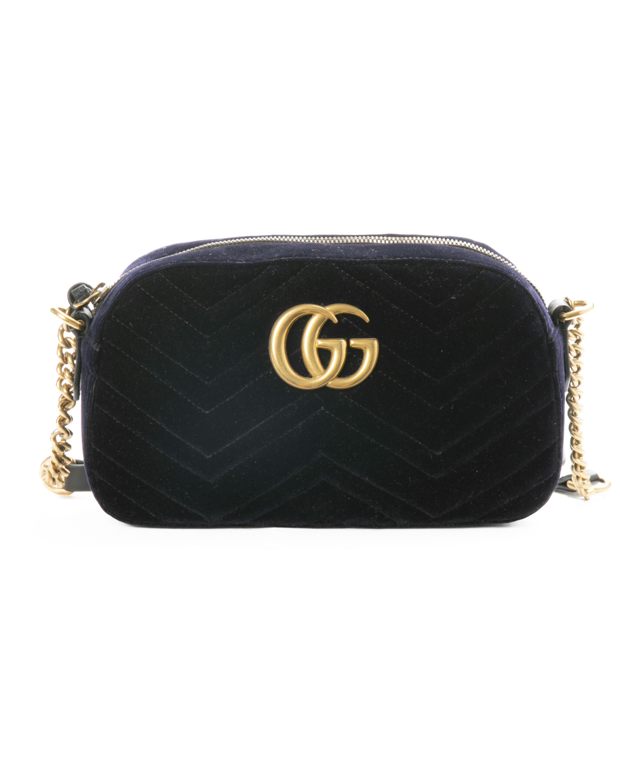 Gucci Camera Bag GG Marmont Velluto Blu