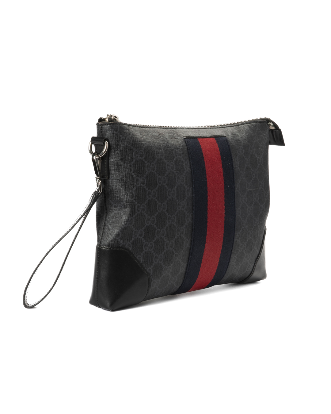 Alternative view of Gucci Pochette Web GG Supreme Nera