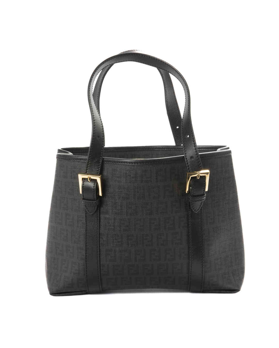 Fendi Tote Square Small FF Zucchino Nera