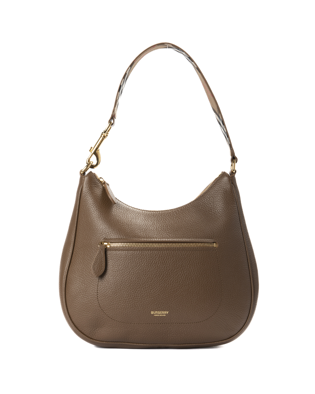 Burberry Hobo Bag Medium Granulata Marrone