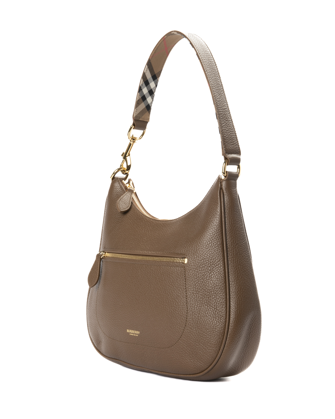 Alternative view of Burberry Hobo Bag Medium Granulata Marrone