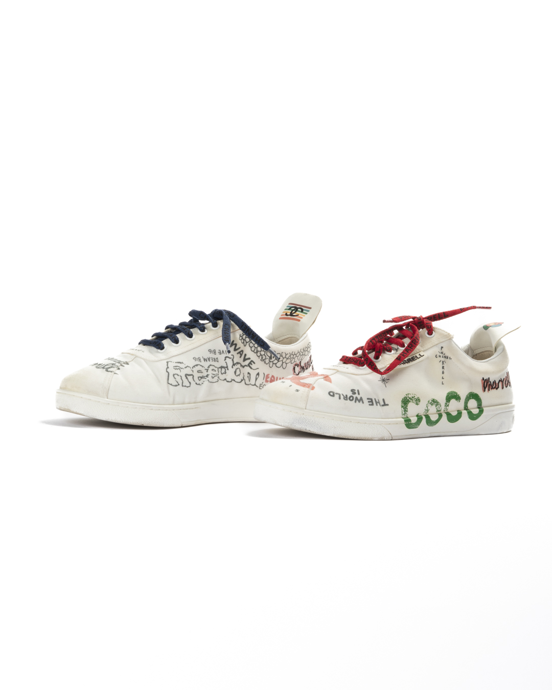 Chanel Sneakers X Pharell Williams Basket Print Graffiti Bianche