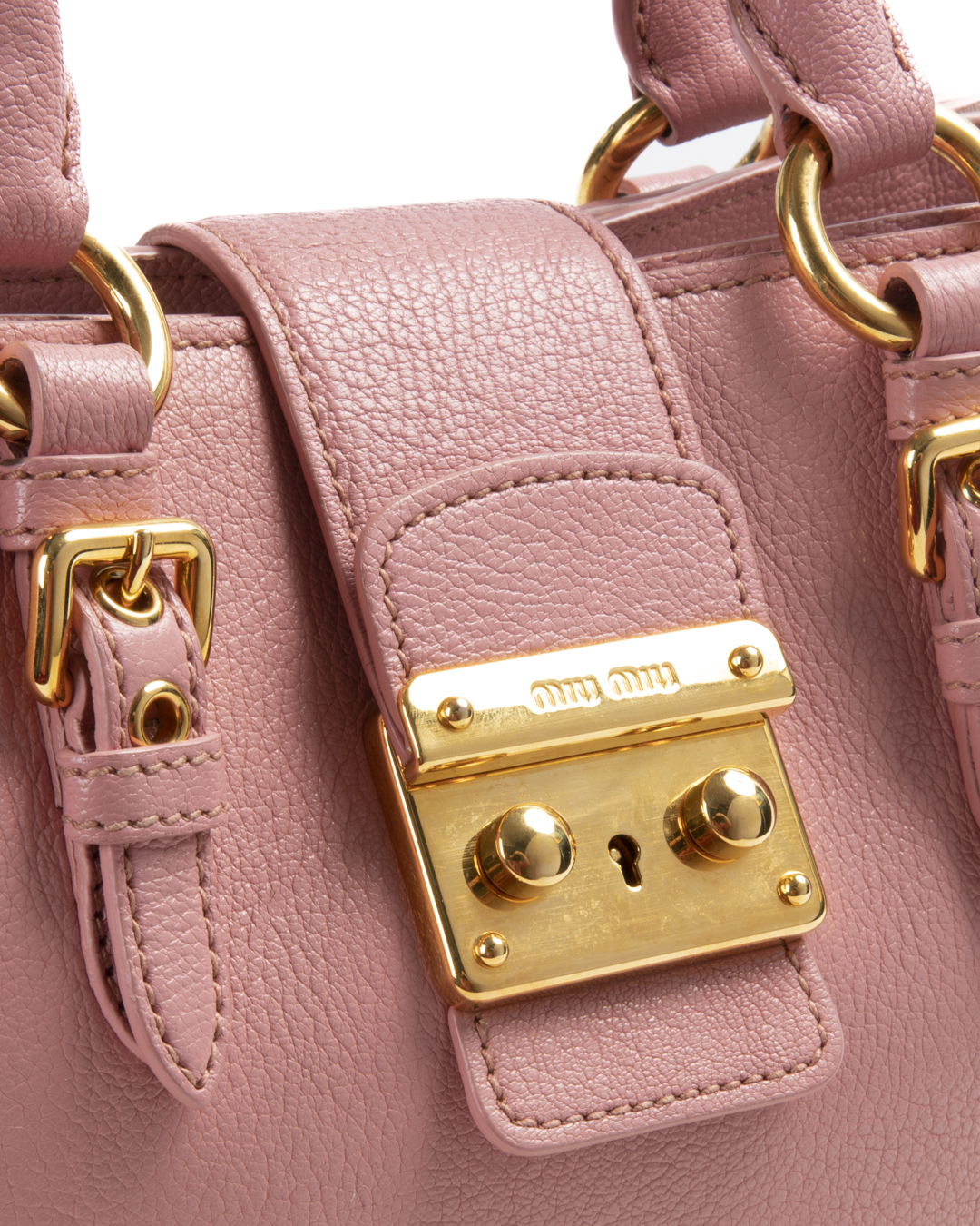Alternative view of Miu Miu Tote Square Small Bicolor Rosa